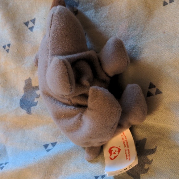 Teenie Beanie Babies Spike The Rhinoceros 1999 Ty - Picture 5 of 8